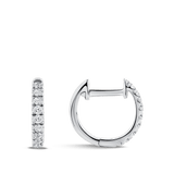 Ear Party White Gold Diamond Huggie Earrings in 18ct Gold