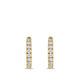 Ear Party Gold Diamond Huggie Earrings in 18ct Gold
