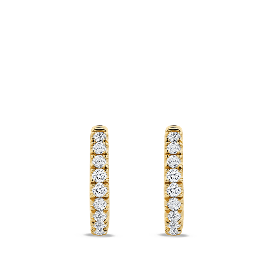 Ear Party Gold Diamond Huggie Earrings in 18ct Gold