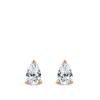 0.50 Carat Pear Cut Diamond Stud Earrings in 18ct Yellow Gold