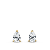 0.50 Carat Pear Cut Diamond Stud Earrings in 18ct Yellow Gold