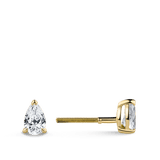 0.50 Carat Pear Cut Diamond Stud Earrings in 18ct Yellow Gold