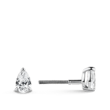 0.50 Carat Pear Cut Diamond Stud Earrings in 18ct White Gold