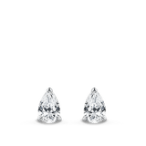 0.50 Carat Pear Cut Diamond Stud Earrings in 18ct White Gold