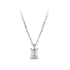 0.23 Carat Emerald Cut Diamond Pendant in 18ct White Gold