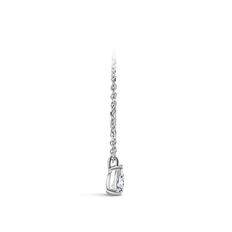 0.25ct Pear Cut Diamond Pendant in 18ct White Gold Hardy Brothers Jewellers