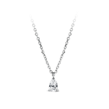 0.25ct Pear Cut Diamond Pendant in 18ct White Gold Hardy Brothers Jewellers