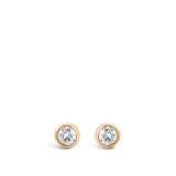 Ear Party Bezel Set 0.10 Carat Diamond Stud Earrings in 18ct Rose Gold Hardy Brothers Jewellers