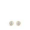 Ear Party Bezel Set 0.10 Carat Diamond Stud Earrings in 18ct Yellow Gold Hardy Brothers Jewellers