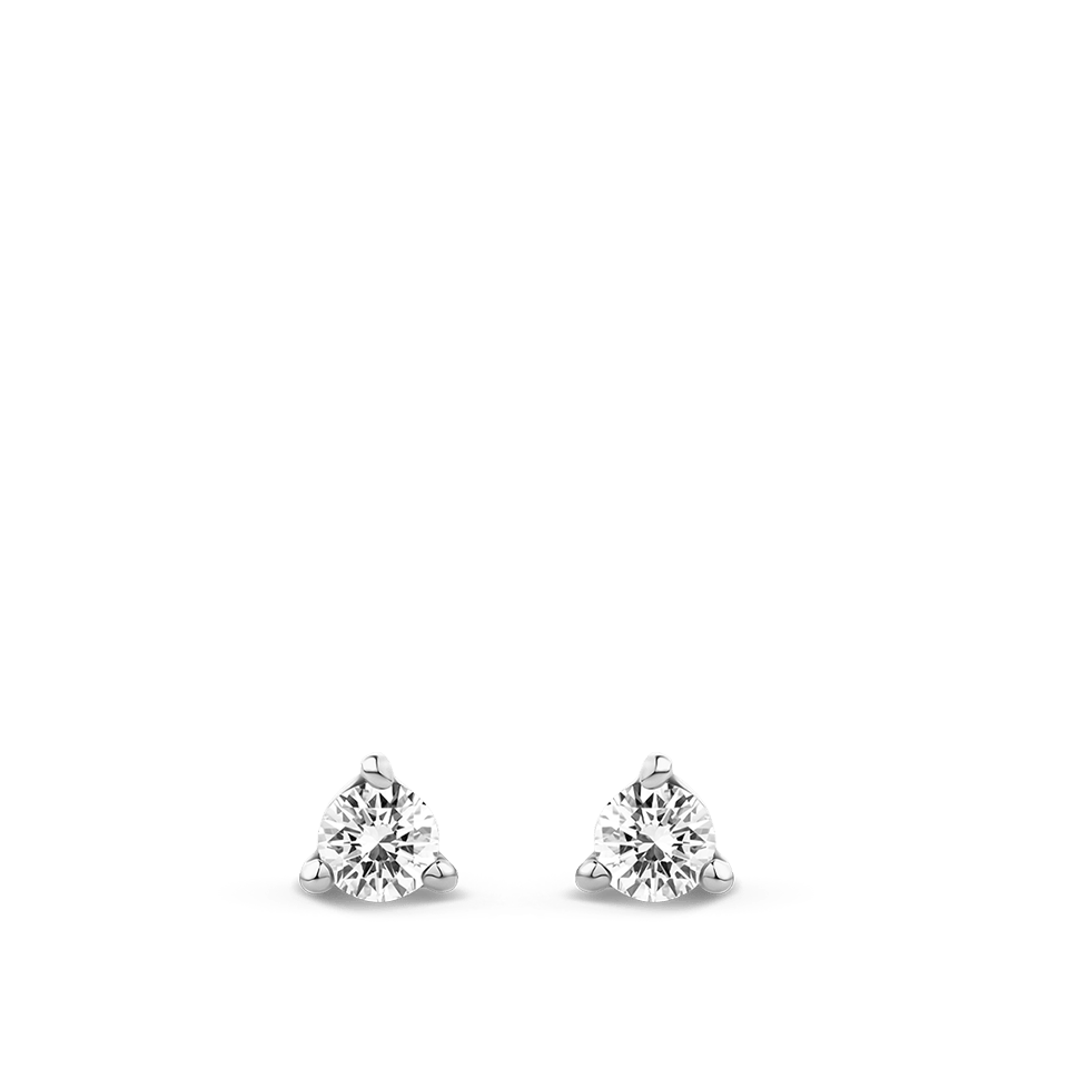 Ear Party 0.10ct 3 Claw Mini Diamond Studs in 18ct White Gold