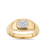 Multi-set Emerald Shape Diamond Ring in 18ct Yellow Gold