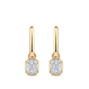 Multi-set Emerald Shape Diamond Drop Earrings in 18ct Yellow Gold