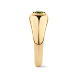 Emerald Cut Green Tourmaline Ring in 18ct Yellow Gold