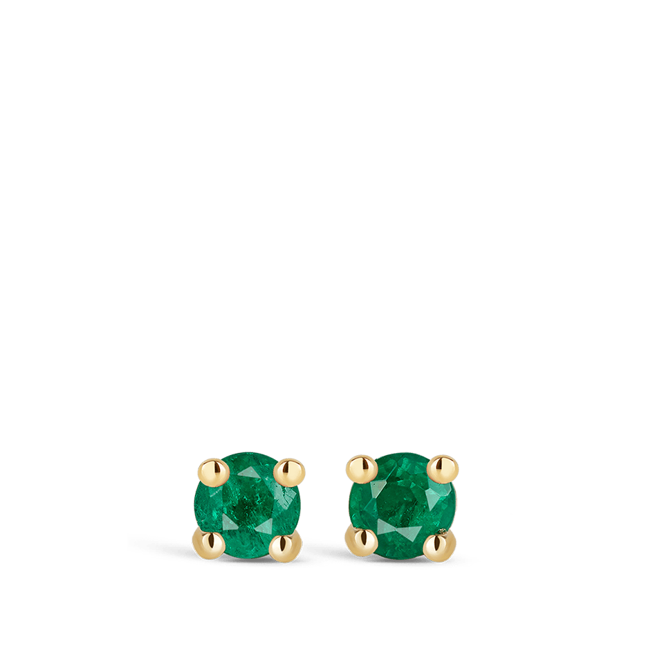 Ear Party Mini 18ct Gold Emerald Stud Earrings