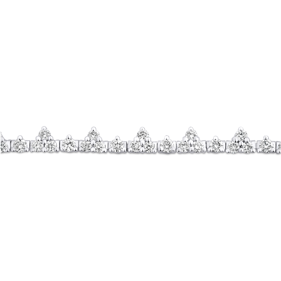 3.10 Carat Fancy Pattern Diamond Tennis Bracelet in 18ct White Gold Hardy Brothers Jewellers