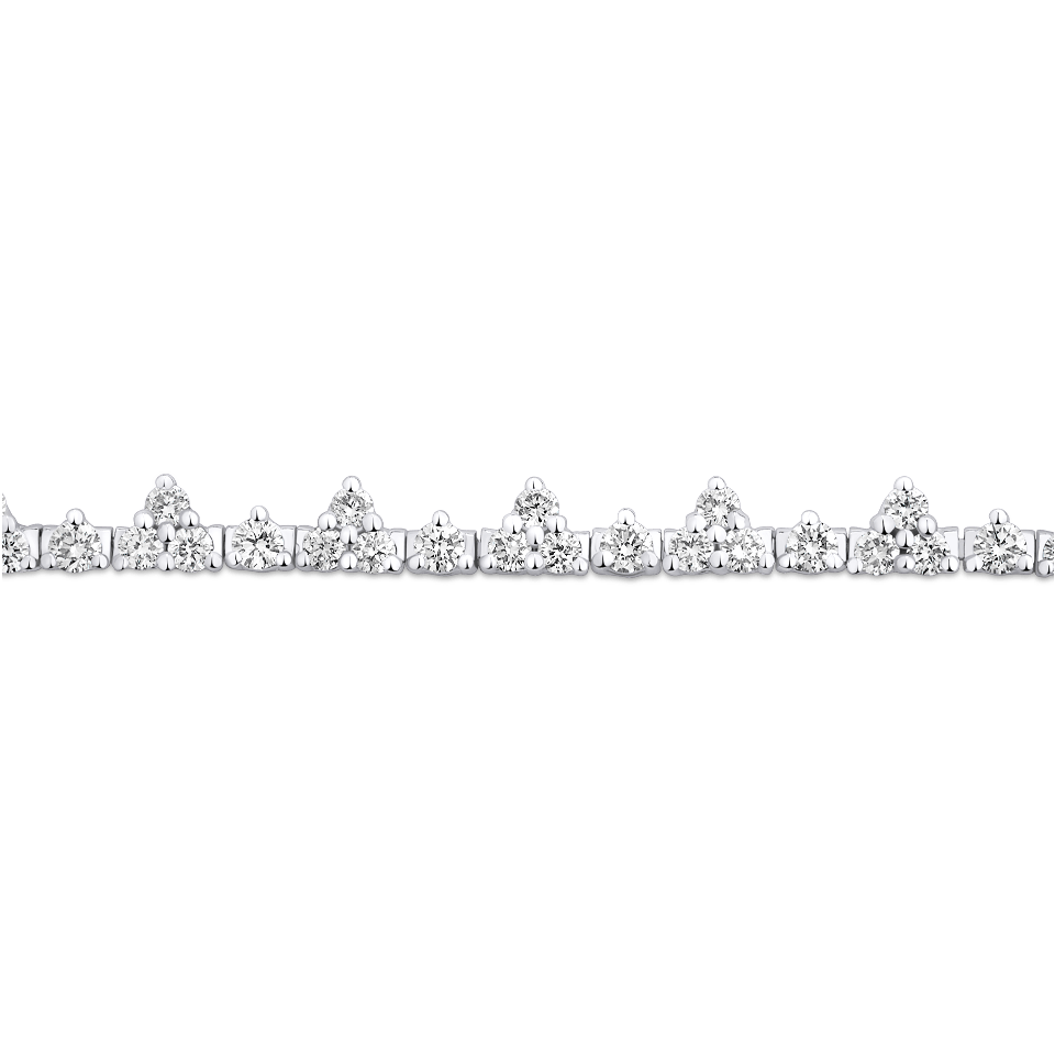 Fancy Pattern Diamond Tennis Bracelet in 18ct White Gold | Hardy Brothers
