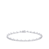 Fancy Pattern Diamond Tennis Bracelet in 18ct White Gold | Hardy Brothers