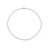 Fancy Pattern Diamond Tennis Necklace in 18ct White Gold | Hardy Brothers