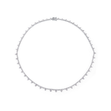 8.01 Carat Fancy Pattern Diamond Tennis Necklace in 18ct White Gold Hardy Brothers Jewellers