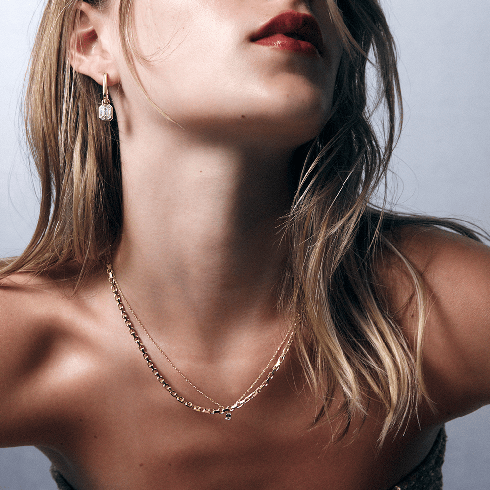 Diamond Cut Cable Chain Necklace in 18ct Yellow Gold - Hardy Brothers