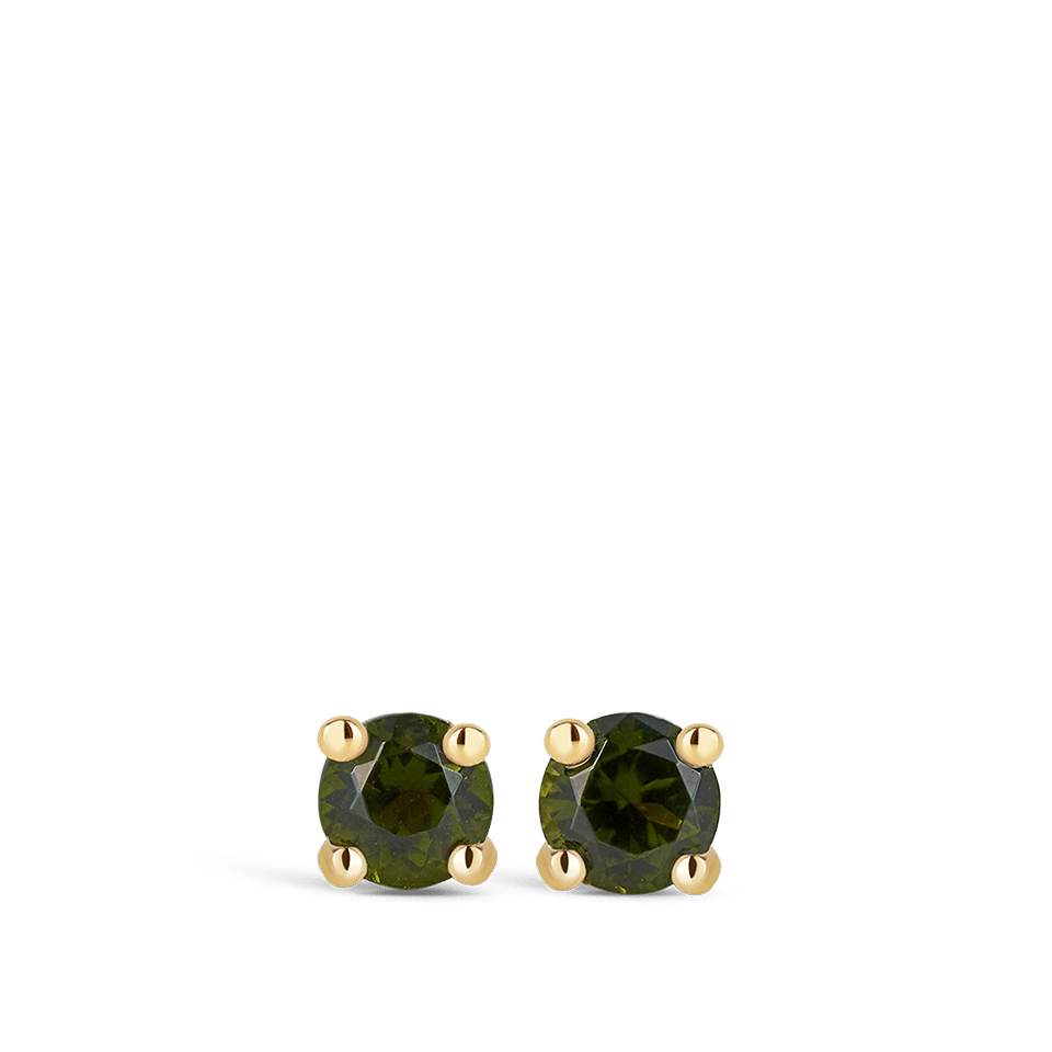 Ear Party Mini 18ct Gold Tourmaline Stud Earrings