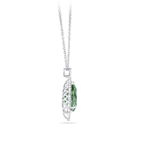 11.40 Carat Halo Mint Tourmaline and 0.70 Carat Diamond Pendant in 18ct White Gold