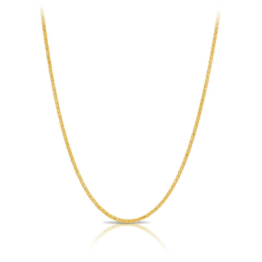 Wheat Chain Necklace in 18ct Yellow Gold