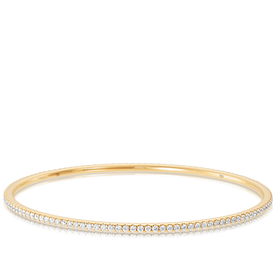 Quintessential 2.00 Carat Diamond Bangle in 18ct Yellow Gold