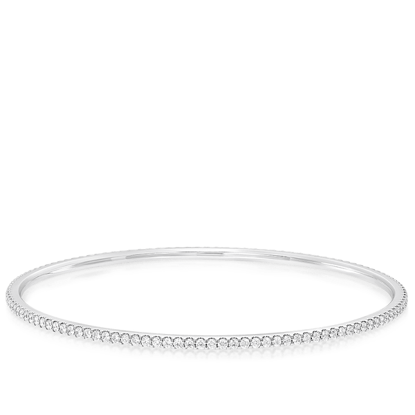 Quintessential 2.00 Carat Diamond Bangle in 18ct White Gold Hardy Brothers Jewellers