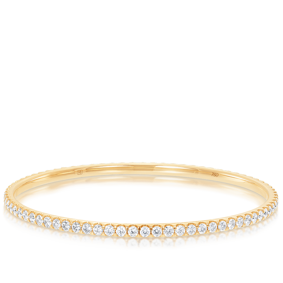 Quintessential 5.00 Carat Diamond Bangle in 18ct Yellow Gold