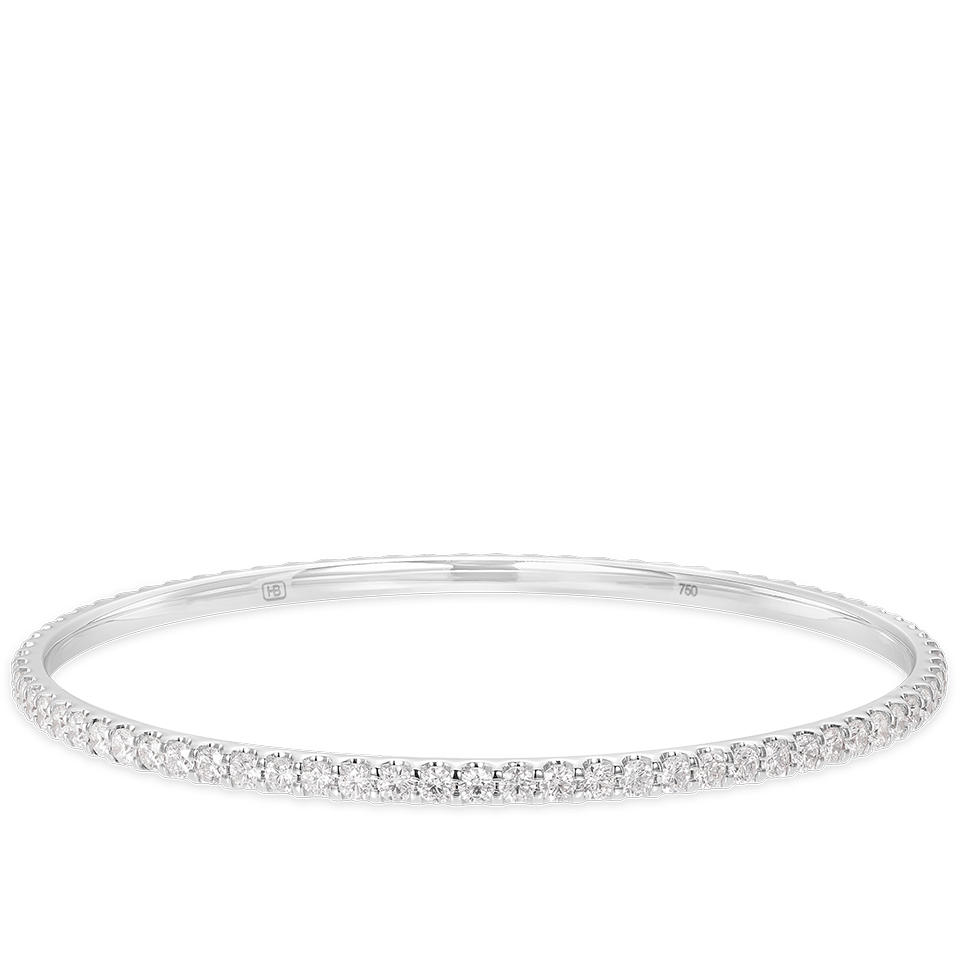 Quintessential 5.00 Carat Diamond Bangle in 18ct White Gold