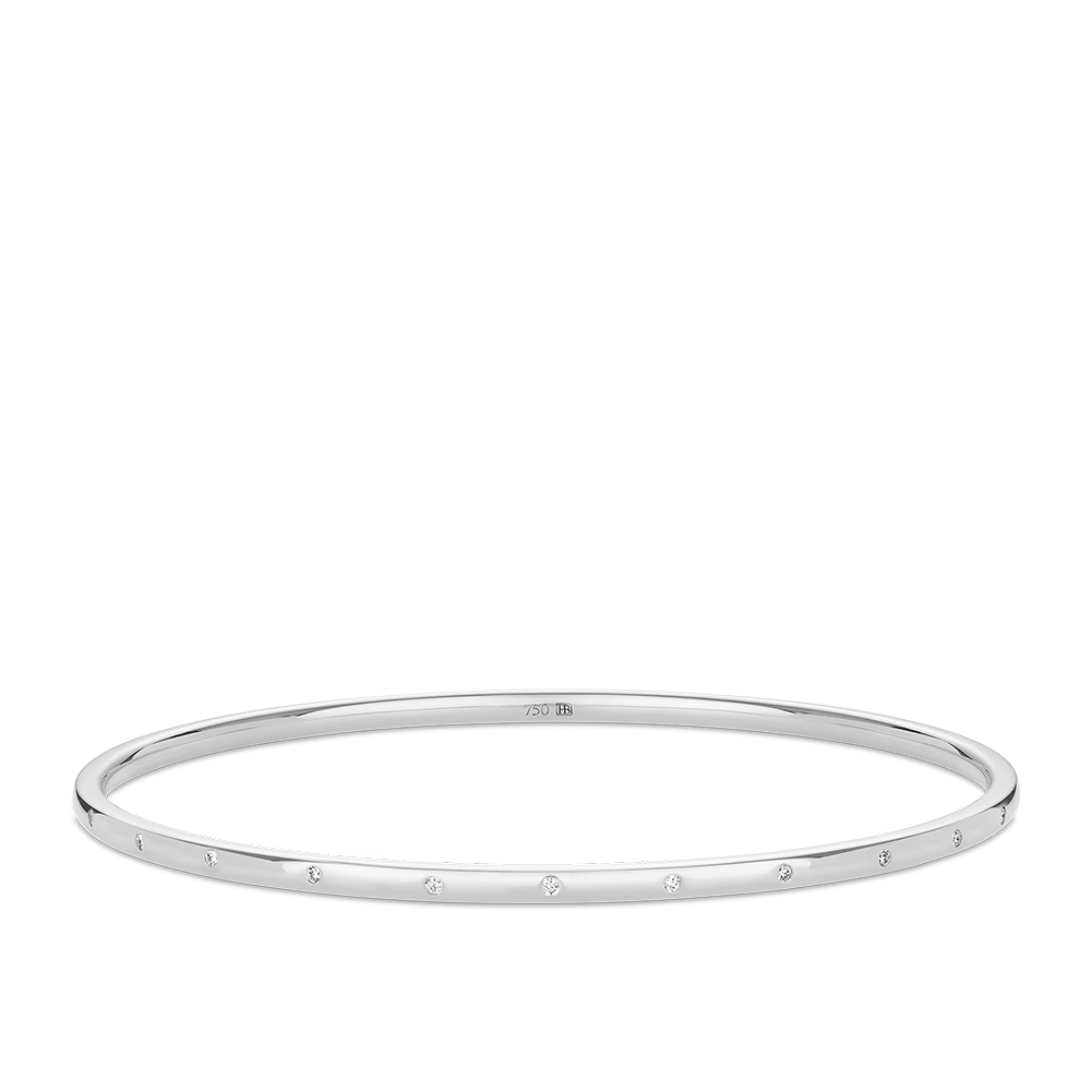 Quintessential Diamond Bangle in 18ct White Gold