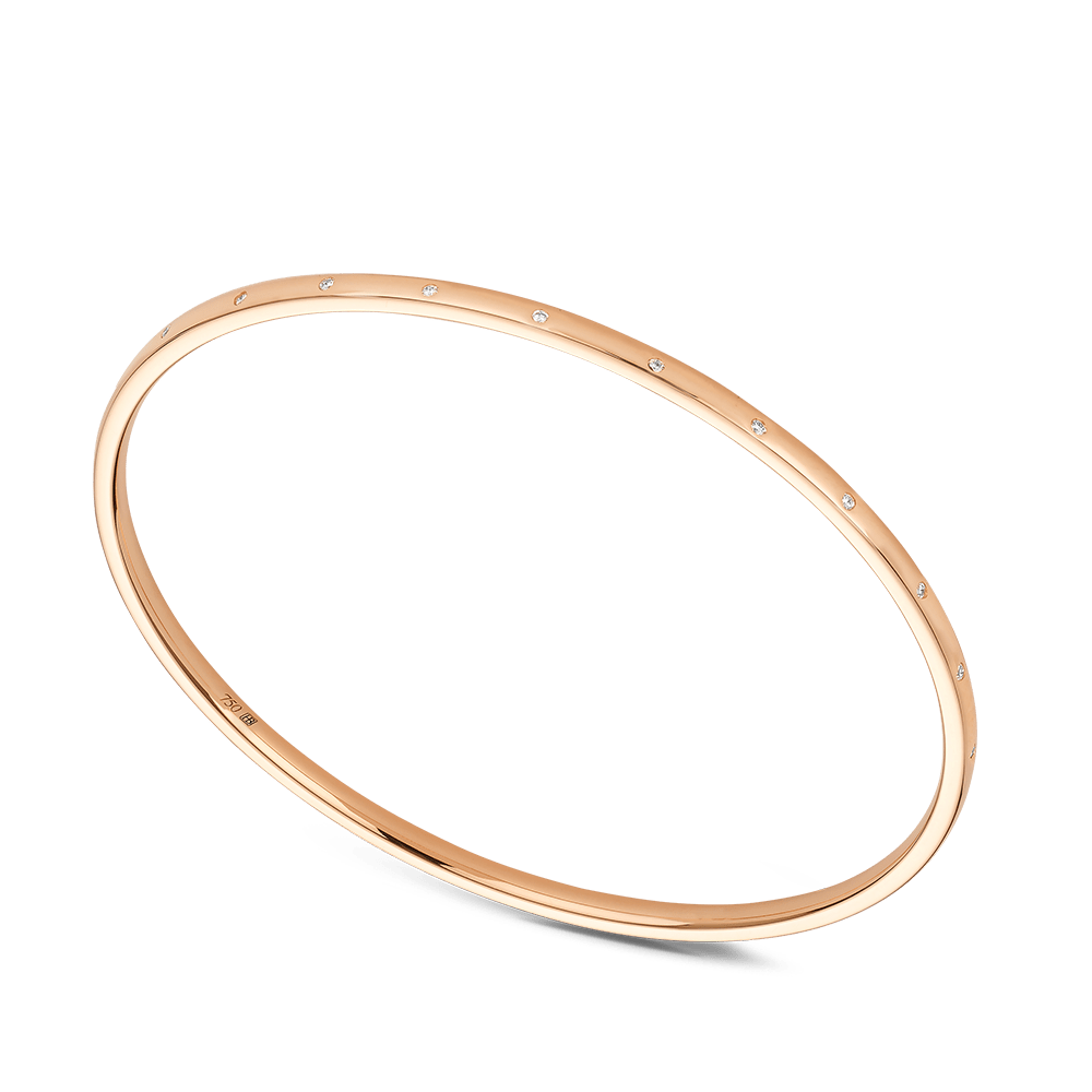 Quintessential Diamond Bangle in 18ct Rose Gold Hardy Brothers