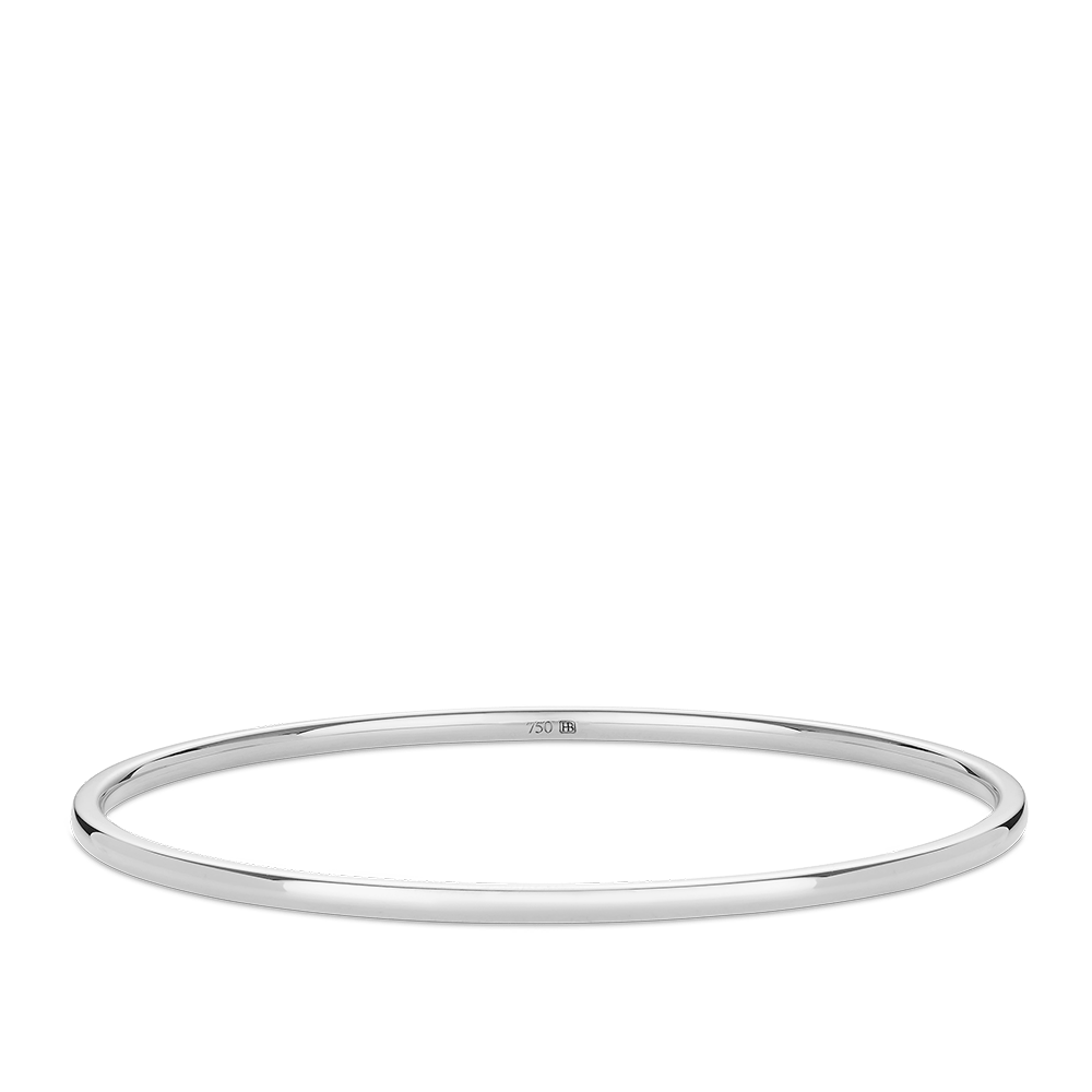 Quintessential Gold Bangle in 18ct White Gold