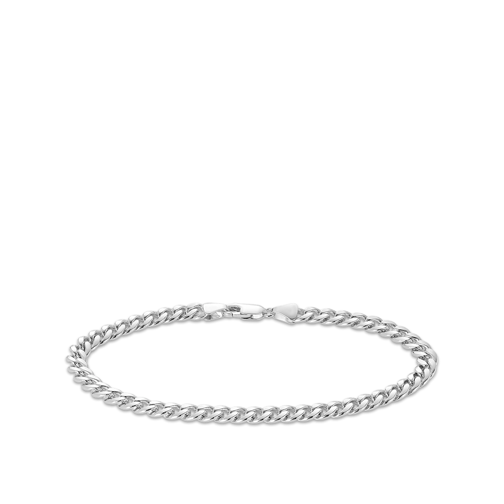 Miami Link Bracelet in 18ct White Gold