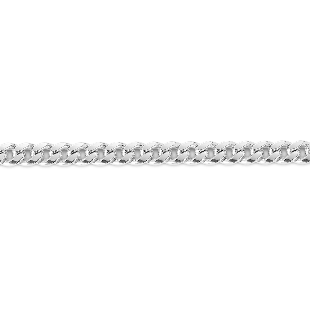 Miami Link Bracelet in 18ct White Gold Hardy Brothers