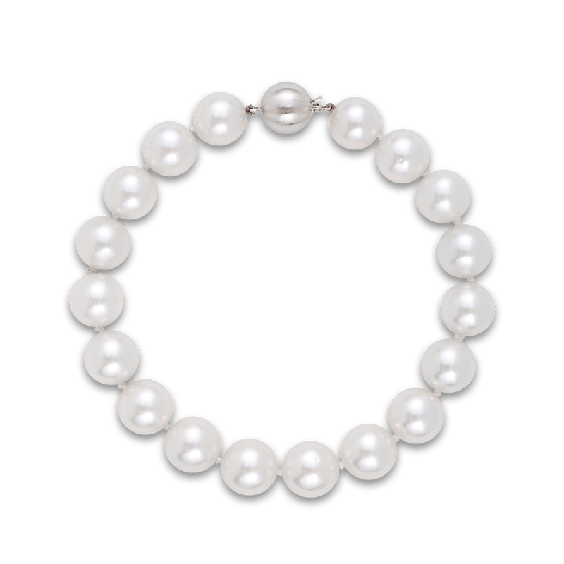 Australian South Sea Pearl Bracelet in 18ct White Gold Hardy Brothers Jewellers