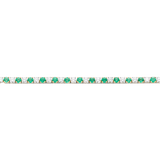 Emerald and Diamond Tennis Bracelet in 18ct Yellow Gold