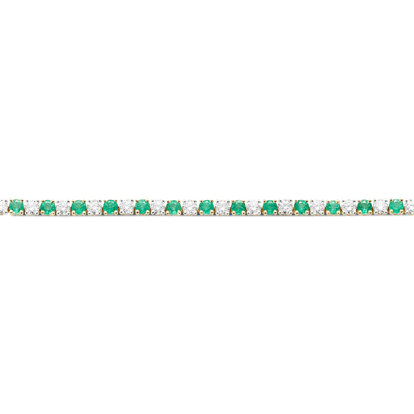 Emerald and Diamond Tennis Bracelet Hardy Brothers Jewellers
