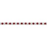 Ruby and Diamond Tennis Bracelet in 18ct Yellow Gold