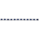 Sapphire and Diamond Tennis Bracelet in 18ct White Gold