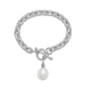 Silver Toggle Bracelet with Baroque South Sea Pearl Enhancer