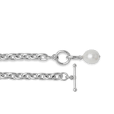 Silver Toggle Bracelet with Baroque South Sea Pearl Enhancer