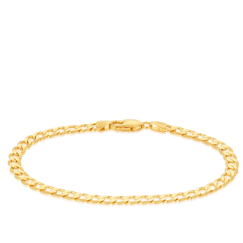 Curb Link Chain Bracelet in 18ct Yellow Gold Hardy Brothers 