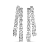 Quintessential 1.92 Carat Diamond Hoop Earrings in 18ct White Gold