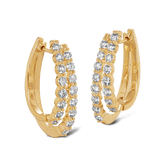 Quintessential 1.92 Carat Diamond Hoop Earrings in 18ct Yellow Gold Hardy Brothers