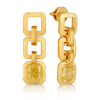 3.24 Carat Natural Fancy Yellow Diamond Earrings in 18ct Yellow Gold