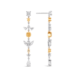 Vault® 5.40 Carat Yellow and White Diamond Drop Earrings in 18ct Yellow and White Gold
