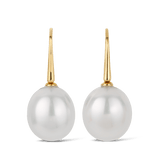 Australian South Sea Pearl Drop Earrings in 18ct Yellow Gold