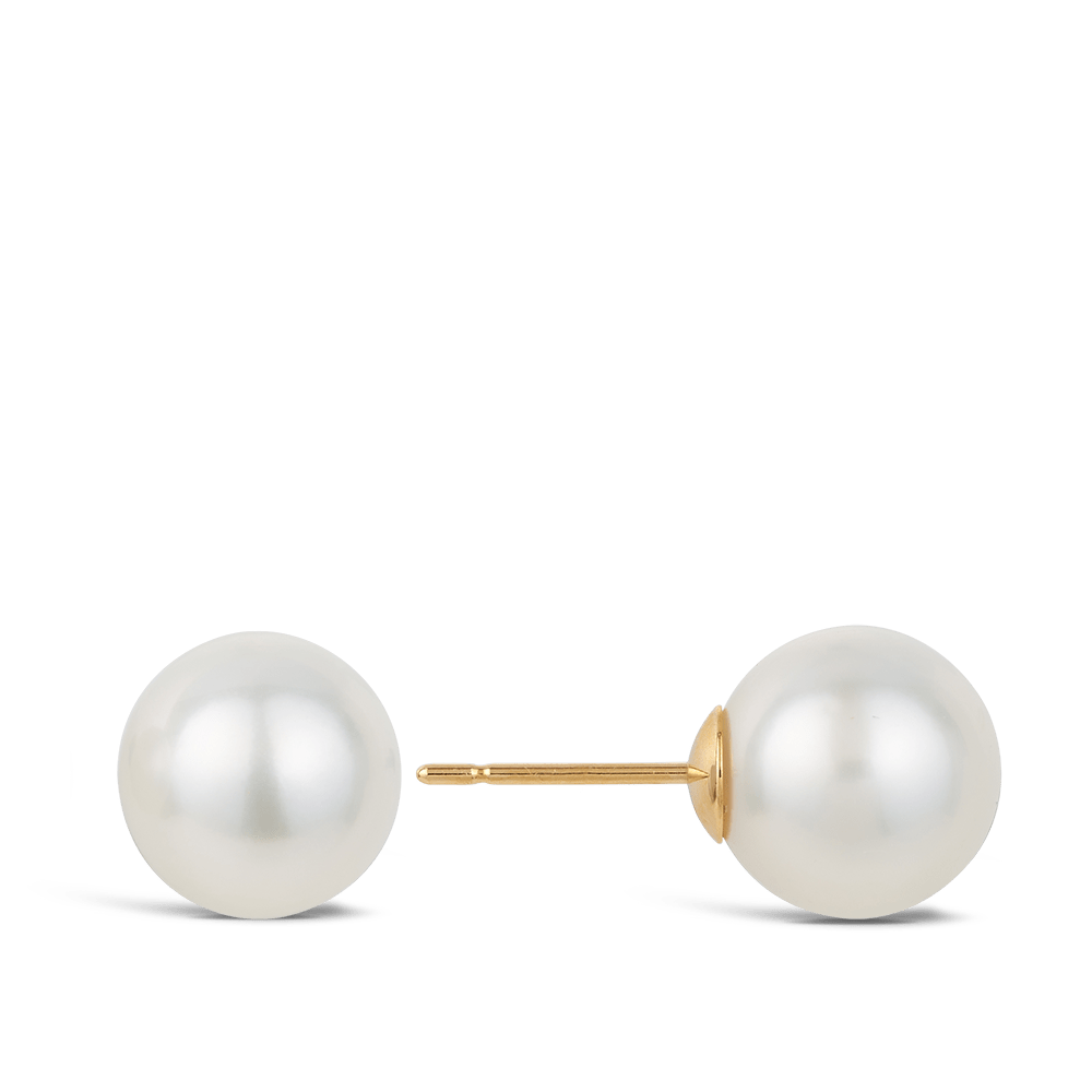 Australian South Sea Pearl Stud Earrings in 18ct Yellow Gold